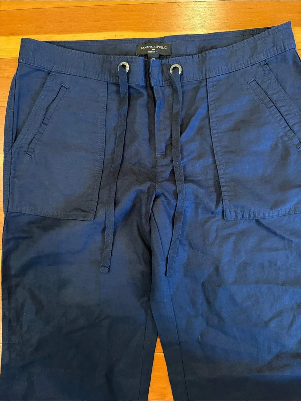 Banana Republic Martin fit linen/cotton wide leg pants